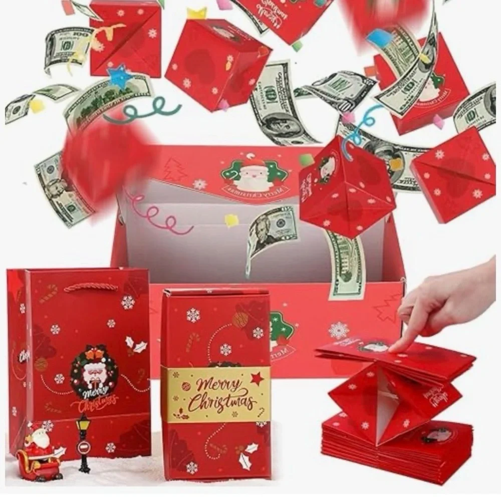 Festive Red Christmas Gift Boxes